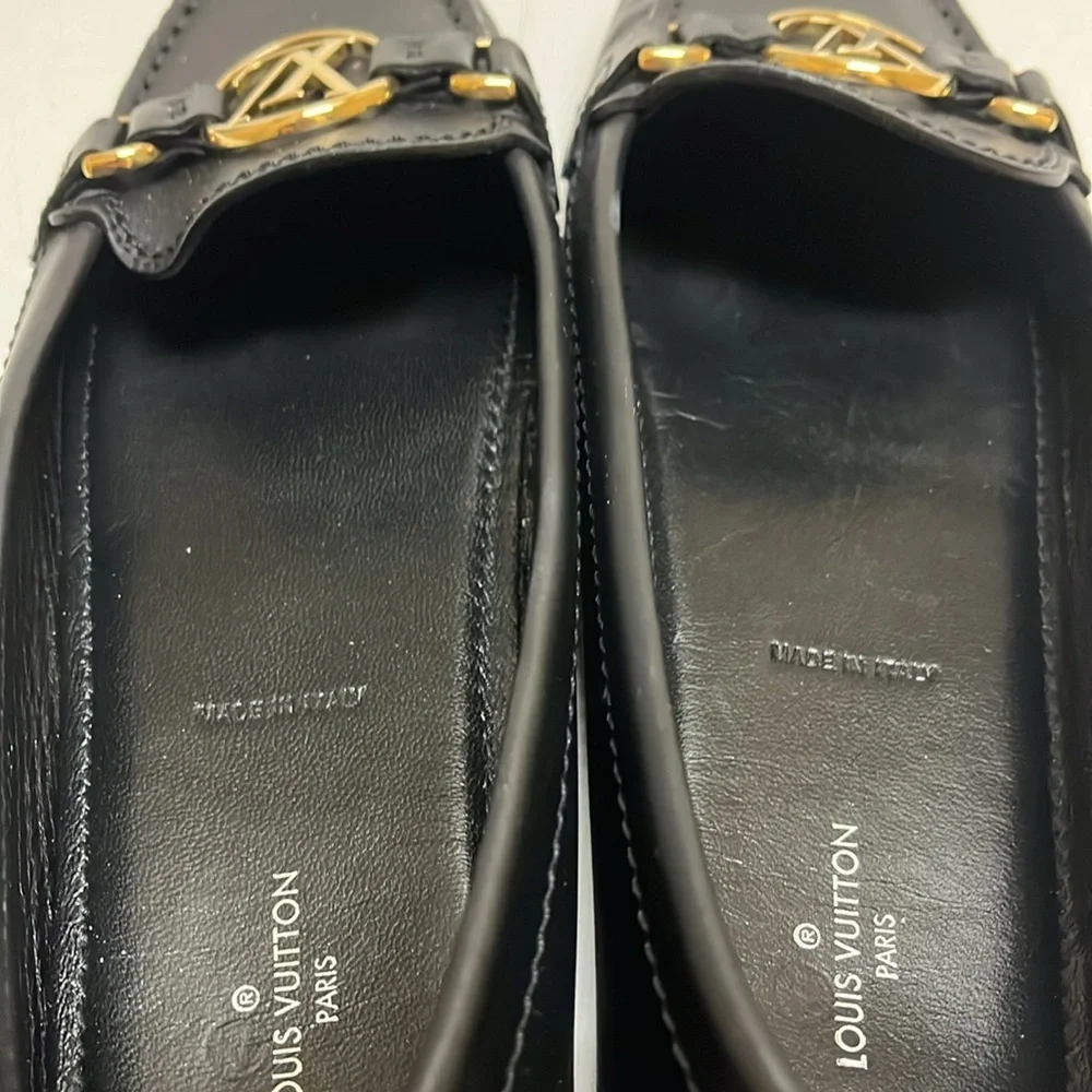 Louis Vuitton black leather driving loafers - Picture 5 of 15